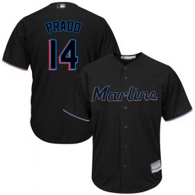 Wholesale Cheap Marlins #14 Martin Prado Black Cool Base Stitched Youth MLB Jersey