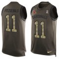 Wholesale Cheap Nike Cardinals #11 Larry Fitzgerald Green Men's Stitched NFL Limited Salute To Service Tank Top Jersey