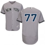 Wholesale Cheap Yankees #77 Clint Frazier Grey Flexbase Authentic Collection Stitched MLB Jersey