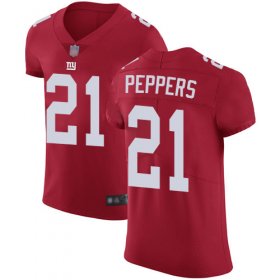 Wholesale Cheap Nike Giants #21 Jabrill Peppers Red Alternate Men\'s Stitched NFL Vapor Untouchable Elite Jersey