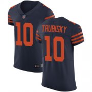 Wholesale Cheap Nike Bears #10 Mitchell Trubisky Navy Blue Alternate Men's Stitched NFL Vapor Untouchable Elite Jersey