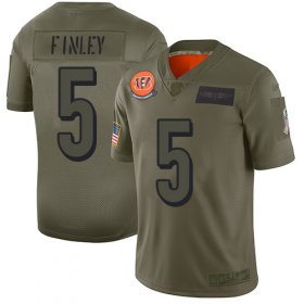Wholesale Cheap Nike Bengals #5 Ryan Finley Camo Men\'s Stitched NFL Limited 2019 Salute To Service Jersey