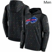 Wholesale Cheap Men Buffalo Bills Nike Charcoal 2021 NFL Crucial Catch Therma Pullover Hoodie