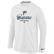 Wholesale Cheap Nike Miami Dolphins Critical Victory Long Sleeve T-Shirt White