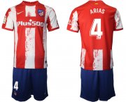 Wholesale Cheap Men 2021-2022 Club Atletico Madrid home red 4 Nike Soccer Jersey