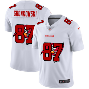 Wholesale Cheap Tampa Bay Buccaneers #87 Rob Gronkowski White Men's Nike Team Logo Dual Overlap Limited NFL Jersey