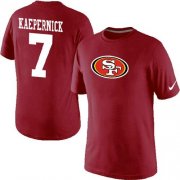 Wholesale Cheap Nike San Francisco 49ers #7 Kaepernick Name & Number NFL T-Shirt Red