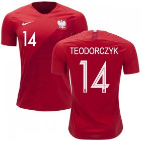 Wholesale Cheap Poland #14 Teodorczyk Away Soccer Country Jersey