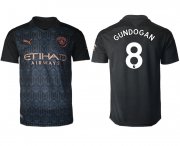 Wholesale Cheap Men 2020-2021 club Manchester City away aaa version 8 black Soccer Jerseys
