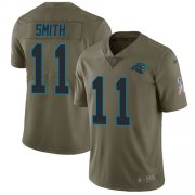 Wholesale Cheap Nike Panthers #11 Torrey Smith Olive Men's Stitched NFL Limited 2017 Salute To Service Jersey