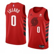 Wholesale Cheap Men's Portland Trail Blazers #0 Damian Lillard 2022-23 Red Statement Edition Swingman Stitched Basketball Jersey