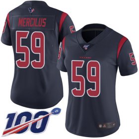 Wholesale Cheap Nike Texans #59 Whitney Mercilus Navy Blue Women\'s Stitched NFL Limited Rush 100th Season Jersey