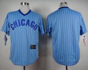 Wholesale Cheap Cubs Blank Blue(White Strip) Cooperstown Throwback Stitched MLB Jersey