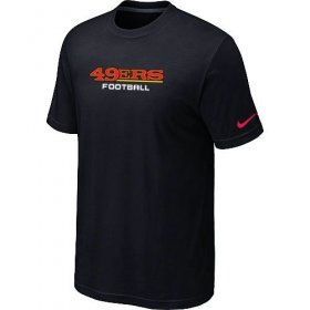 Wholesale Cheap Nike San Francisco 49ers Sideline Legend Authentic Font Dri-FIT NFL T-Shirt Black