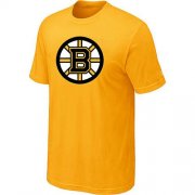 Wholesale Cheap Boston Bruins Big & Tall Logo Yellow NHL T-Shirt