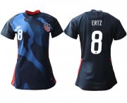 Wholesale Cheap Women 2020-2021 Season National Team America away aaa 8 blue Soccer Jerseys