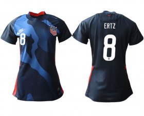 Wholesale Cheap Women 2020-2021 Season National Team America away aaa 8 blue Soccer Jerseys