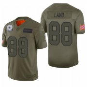Wholesale Cheap Men's Dallas Cowboys #88 CeeDee Lamb Olive Camo 2019 Salute To Service Stitched NFL Nike Limited Jersey