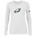 Wholesale Cheap Women's Nike Philadelphia Eagles Of The City Long Sleeve Tri-Blend NFL T-Shirt White