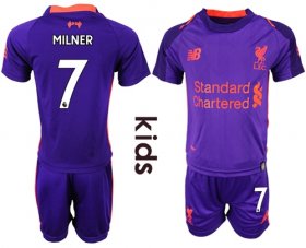 Wholesale Cheap Liverpool #7 Milner Away Kid Soccer Club Jersey