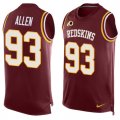 Wholesale Cheap Nike Redskins #93 Jonathan Allen Burgundy Red Team Color Men's Stitched NFL Limited Tank Top Jersey