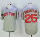 Wholesale Cheap Red Sox #25 Jackie Bradley Jr Grey New Cool Base 2018 World Series Stitched MLB Jersey