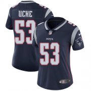Wholesale Cheap Nike Patriots #53 Josh Uche Navy Blue Team Color Women's Stitched NFL Vapor Untouchable Limited Jersey