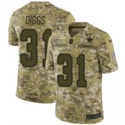 Wholesale Cheap Nike Cowboys #31 Trevon Diggs Camo Men's Stitched NFL Limited 2018 Salute To Service Jersey