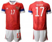 Wholesale Cheap Men 2021 European Cup Russia red home 17 Soccer Jerseys
