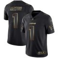 Wholesale Cheap Nike Panthers #1 Cam Newton Black/Gold Men's Stitched NFL Vapor Untouchable Limited Jersey