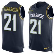 Wholesale Cheap Nike Chargers #21 LaDainian Tomlinson Navy Blue Team Color Men's Stitched NFL Limited Tank Top Jersey