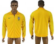 Wholesale Cheap Brazil Soccer Jackets Yellow