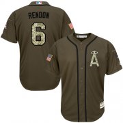 Wholesale Cheap Angels of Anaheim #6 Anthony Rendon Green Salute to Service Stitched MLB Jersey