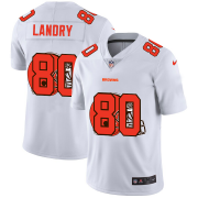 Wholesale Cheap Cleveland Browns #80 Jarvis Landry White Men's Nike Team Logo Dual Overlap Limited NFL Jersey