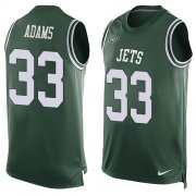 Wholesale Cheap Nike Jets #33 Jamal Adams Green Team Color Men's Stitched NFL Limited Tank Top Jersey