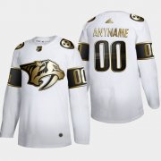 Wholesale Cheap Nashville Predators Custom Men's Adidas White Golden Edition Limited Stitched NHL Jersey