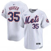 Cheap Men's New York Mets #35 Adrian Houser White 2024 Home Limited Stitched Baseball Jersey