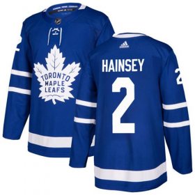 Wholesale Cheap Adidas Maple Leafs #2 Ron Hainsey Blue Home Authentic Stitched NHL Jersey