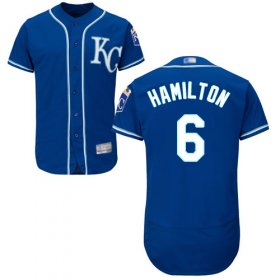 Wholesale Cheap Royals #6 Billy Hamilton Royal Blue Flexbase Authentic Collection Stitched MLB Jersey
