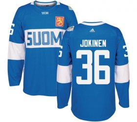 Wholesale Cheap Team Finland #36 Jussi Jokinen Blue 2016 World Cup Stitched NHL Jersey