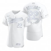 Wholesale Cheap Men's Los Angeles Dodgers #22 Clayton Kershaw White Nike Flexbase Fashion Jersey