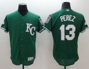 Wholesale Cheap Royals #13 Salvador Perez Green Celtic Flexbase Authentic Collection Stitched MLB Jersey