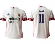 Wholesale Cheap Men 2020-2021 club Real Madrid home aaa version 11 white Soccer Jerseys