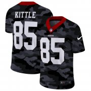 Cheap San Francisco 49ers #85 George Kittle Men's Nike 2020 Black CAMO Vapor Untouchable Limited Stitched NFL Jersey