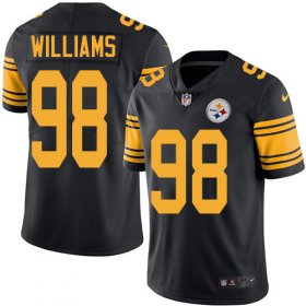 Wholesale Cheap Nike Steelers #98 Vince Williams Black Men\'s Stitched NFL Limited Rush Jersey