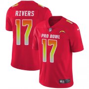 Wholesale Cheap Nike Chargers #17 Philip Rivers Red Youth Stitched NFL Limited AFC 2019 Pro Bowl Jersey