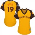 Wholesale Cheap Orioles #19 Chris Davis Gold 2016 All-Star American League Women's Stitched MLB Jersey