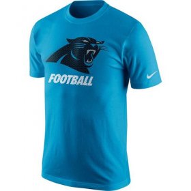 Wholesale Cheap Men\'s Nike Carolina Panthers Blue Facility T-Shirt