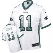 Wholesale Cheap Nike Eagles #11 Carson Wentz White Men's Stitched NFL Elite Drift Fashion Jersey