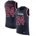 Wholesale Cheap Nike Texans #24 Johnathan Joseph Navy Blue Team Color Men's Stitched NFL Limited Rush Tank Top Jersey